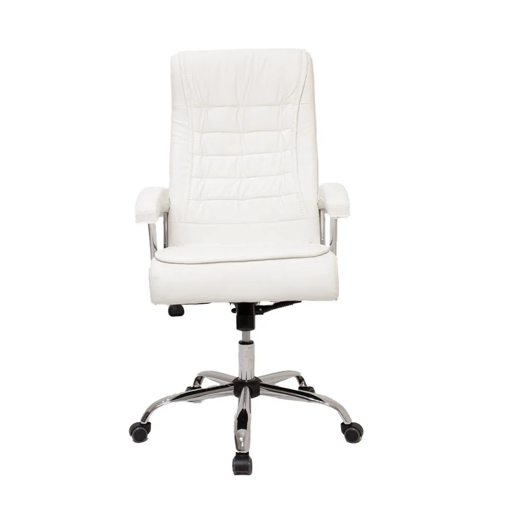 Imagem 5 de 5 do produto Kit 2 Cadeiras De Escritório Presidente Executiva, Alta Big Confortável, Molas Ensacadas Pillow Top - Branca