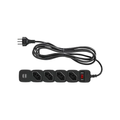 Protetor Eletronico C/ 4 Tomadas E 2 Usb - Epe 204 Usb Pt