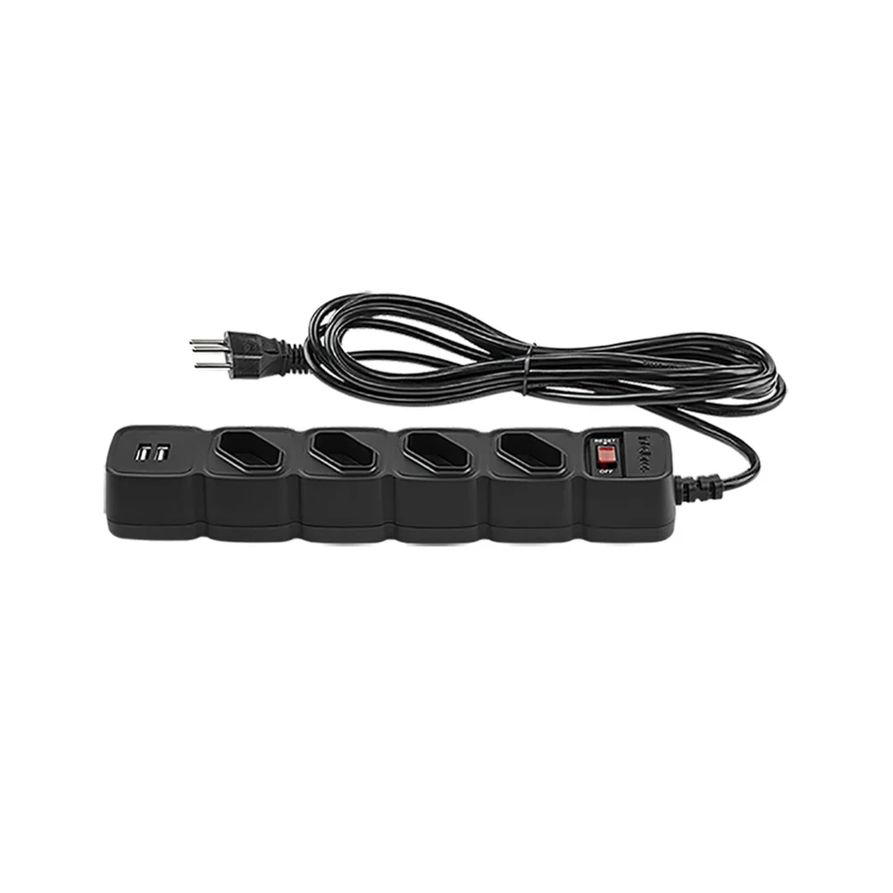 Imagem 4 de 5 do produto Protetor Eletronico C/ 4 Tomadas E 2 Usb - Epe 204 Usb Pt