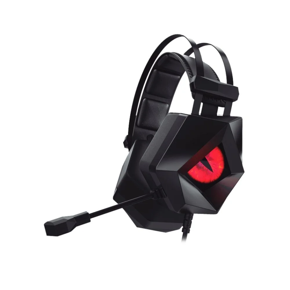 Headset Gamer Hoopson LED, Preto E Vermelho - F-201-VM Headset Gamer Hoopson LED, Preto E Vermelho - F-201-VM