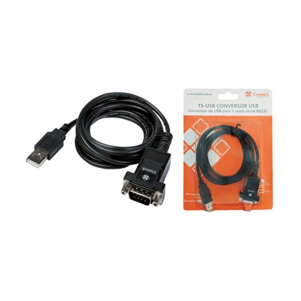 Imagem 2 de 3 do produto Cabo Conversor USB Para Serial Comm5, Macho - 1S-USB 1491 DB09