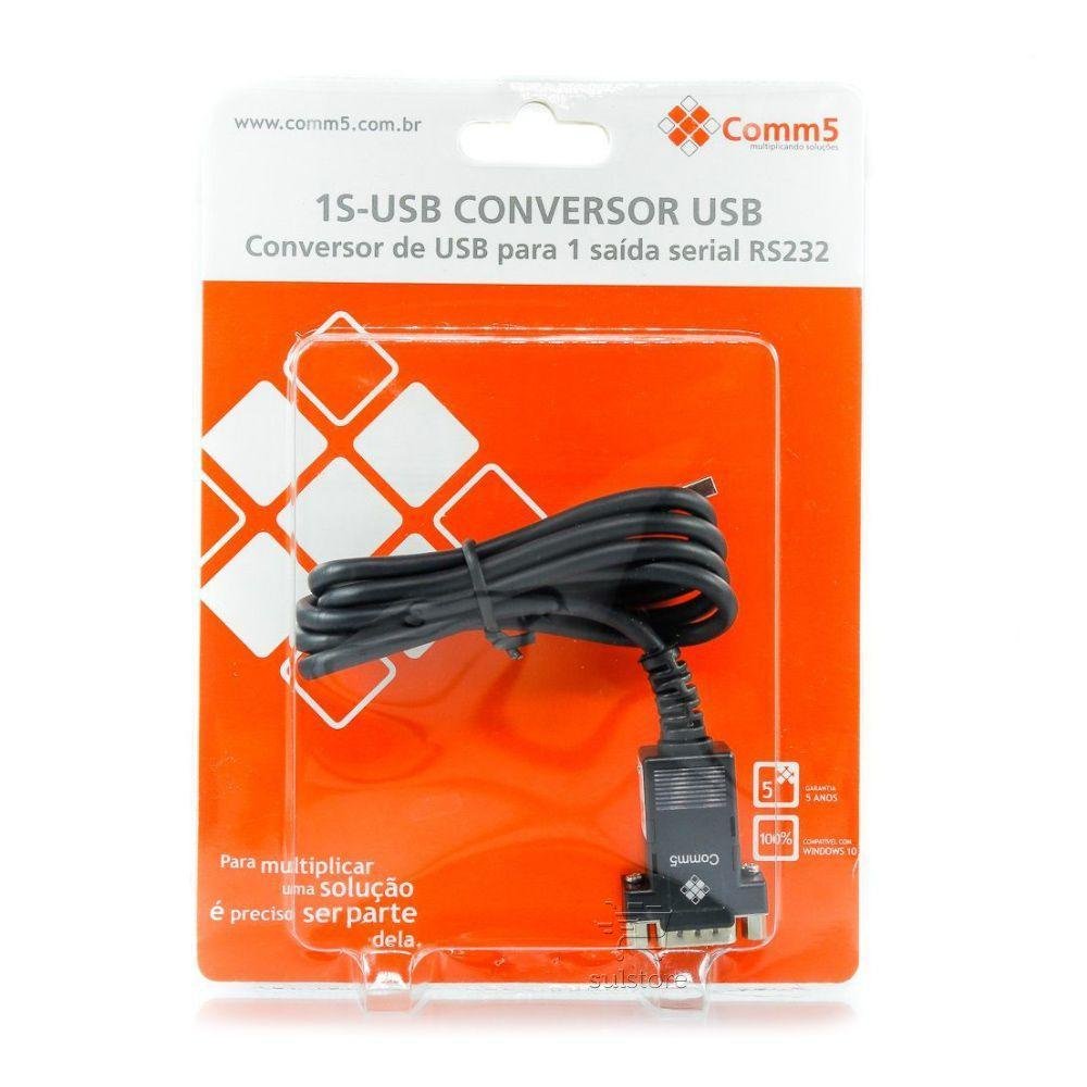 Imagem 3 de 3 do produto Cabo Conversor USB Para Serial Comm5, Macho - 1S-USB 1491 DB09