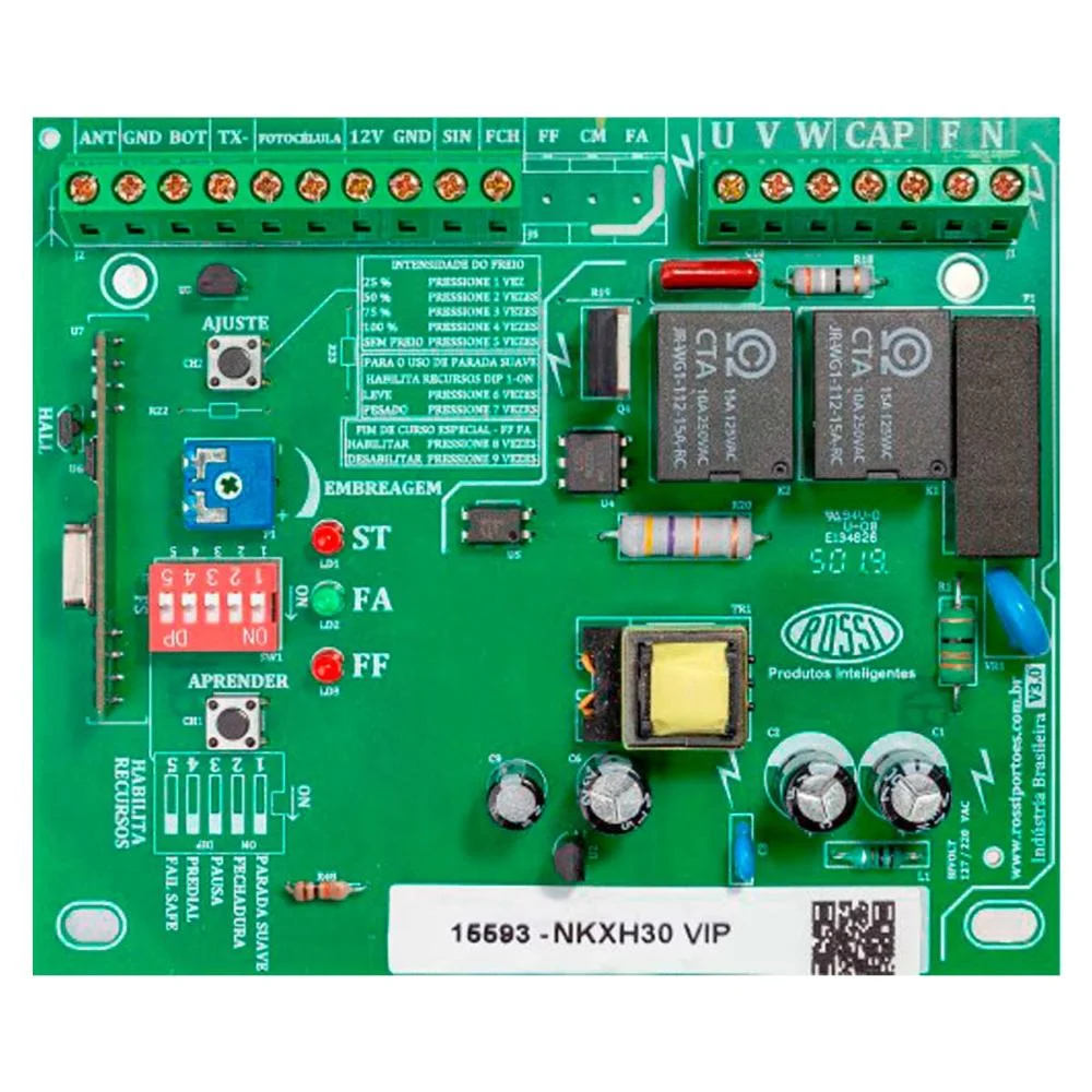 Imagem 4 de 4 do produto Motor Portão Semi-industrial Rossi Dz4 Vip 700kg 1/3 127v Deslizante Automático Abertura Super Rápida - 127v