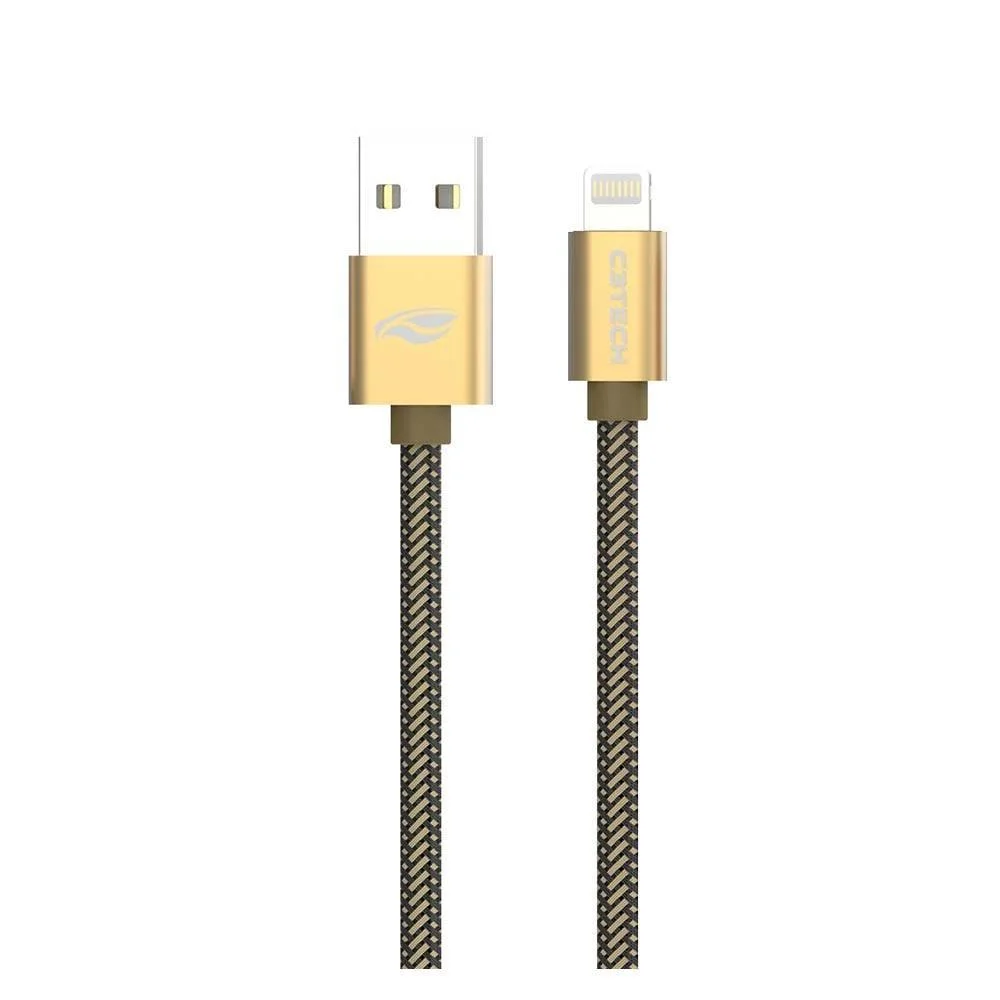 Imagem 2 de 5 do produto Cabo USB C3Tech, Lightning 2.0a, 2 Metros, Dourado - Cb-210gd