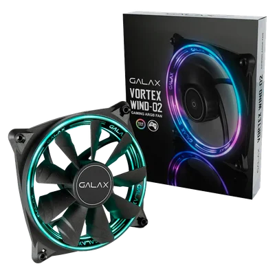 Cooler FAN Galax Vortex Wind-02, 120x120x25mm, ARGB, Preto - FG02T4PAR0