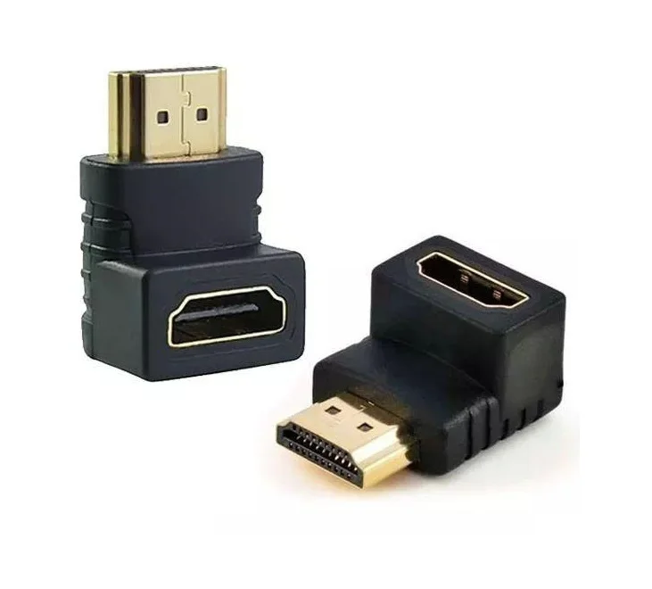 Imagem 2 de 3 do produto Adaptador Hdmi Com Ângulo De 90 Graus - Hdmi M X Hdmi F - Ad0104
