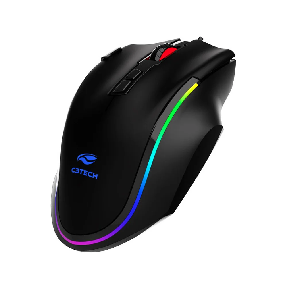 Imagem 4 de 4 do produto Mouse Gamer C3tech Fury Mg-520bk Usb 8 Botões 7200 Dpi RGB Preto
