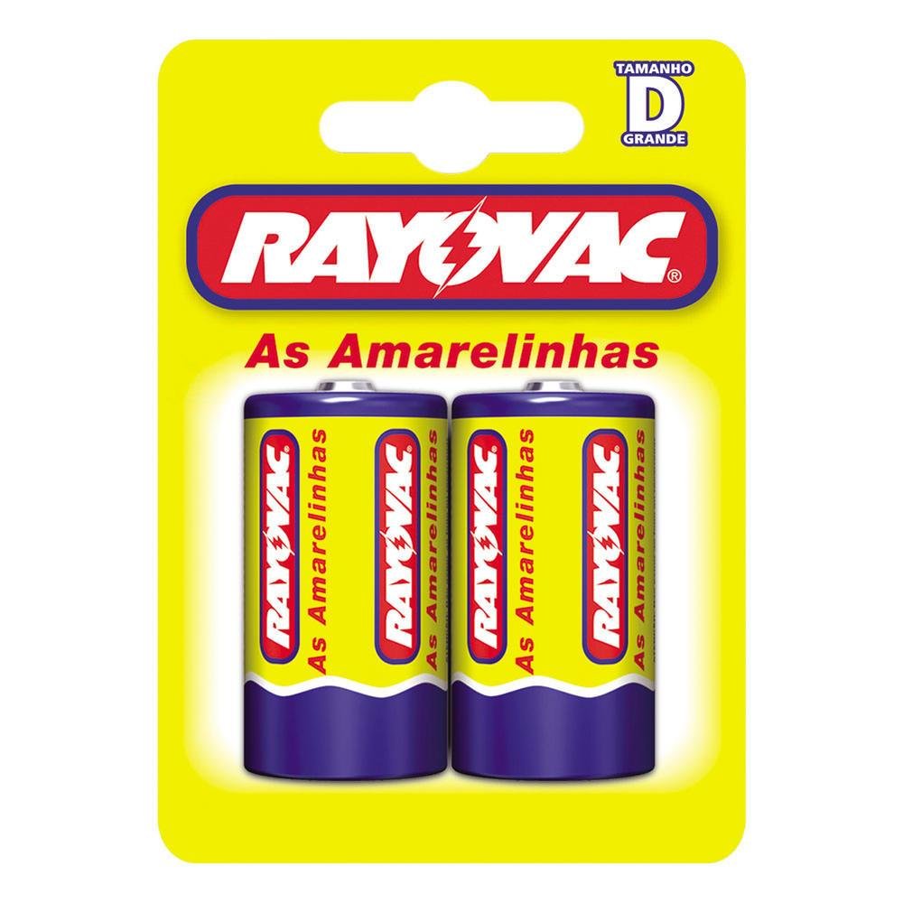 Blister 2 Pilhas Comum D2 Rayovac Amarelinha Blister 2 Pilhas Comum D2 Rayovac Amarelinha