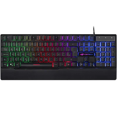 Teclado Gamer C3tech, LED RGB, Preto, USB, ABNT2 - KG-60BK