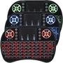 Mini Teclado Mouse Iluminado Led Touchpad Wireless Bluetooth Wifi Sem Fio Bateria Usb I8 Preto