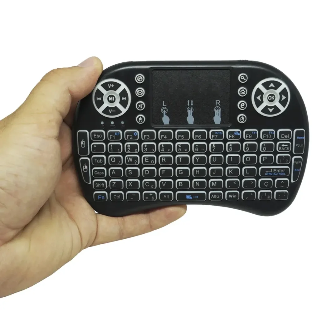 Imagem 3 de 4 do produto Mini Teclado Sem Fio Com Bateria Recarregavel Para Tv Smart , Xbox 360 , Ps3 E Outros Aparelhos