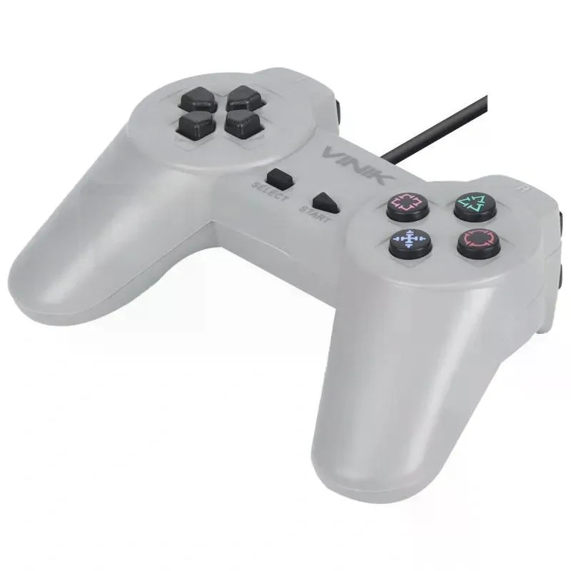 Imagem 5 de 5 do produto Controle Pc Usb Ps1/playstation 1 Cinza - Retrô - Vinik Play 1 Cinza