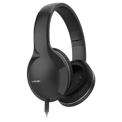 Fone De Ouvido Headset Go Tune Preto Com Microfone Cabo 1.2m Plug P2 Estereo P3 - Hg100tp