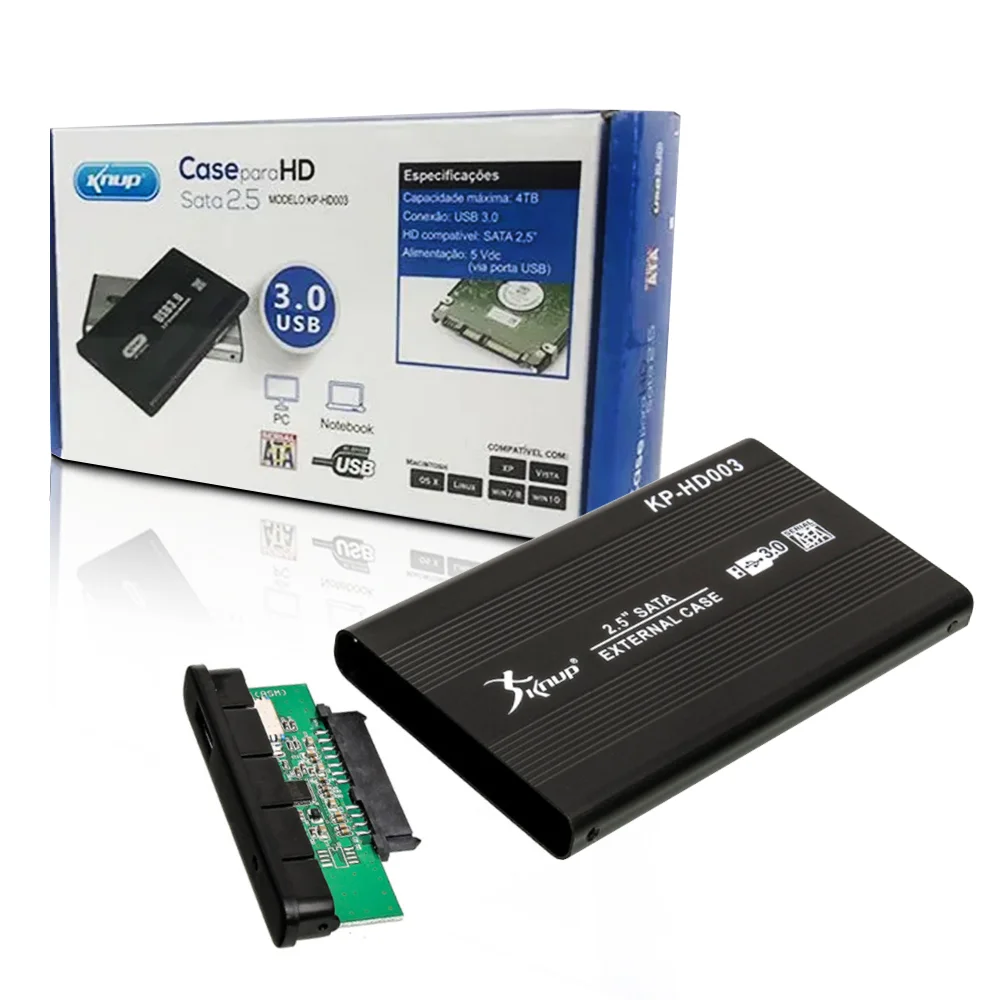 Case Externo Para Hd/ssd 2.5 Sata 3 Usb 3.0 Kp-hd003 Knup Case Externo Para Hd/ssd 2.5 Sata 3 Usb 3.0 Kp-hd003 Knup
