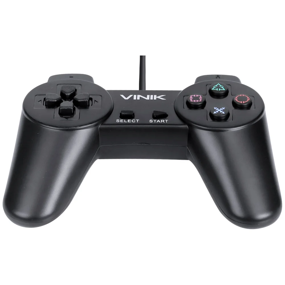 Controle Pc Usb Ps1/playstation 1 Preto - Retrô - Vinik Play 1 Preto Controle Pc Usb Ps1/playstation 1 Preto - Retrô - Vinik Play 1 Preto