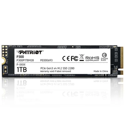 Ssd, 1tb, M.2 NVME PCIE, 2100MB/S Leit - 1650MB/S Grav, P300P1TBM28, Patriot