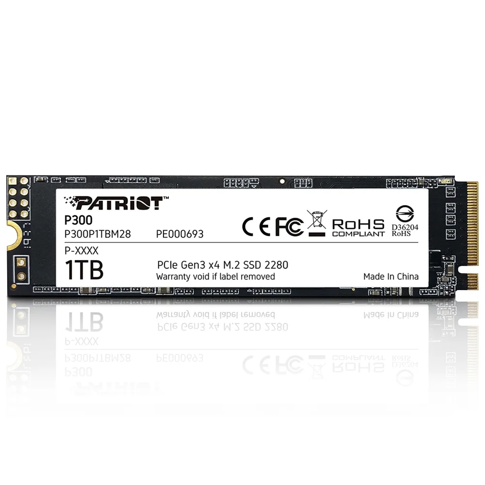 Ssd, 1tb, M.2 NVME PCIE, 2100MB/S Leit - 1650MB/S Grav, P300P1TBM28, Patriot