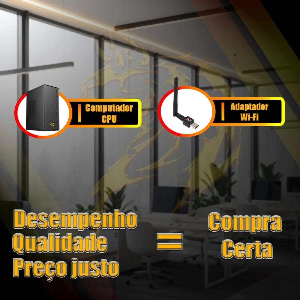 Imagem 2 de 5 do produto PC Computador Home Office Intel Core I3 | 16GB RAM | SSD 240GB