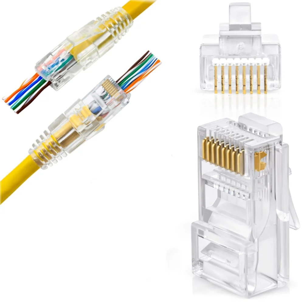Imagem 3 de 5 do produto Conector RJ45 CAT6E Wurth, Plug Modulador, 50 Unidades