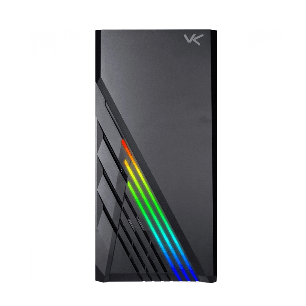 Gabinete Gamer Vx Scorpius Com Vidro Temperado Preto Frontal Com Led RGB Placa De Video Vertical