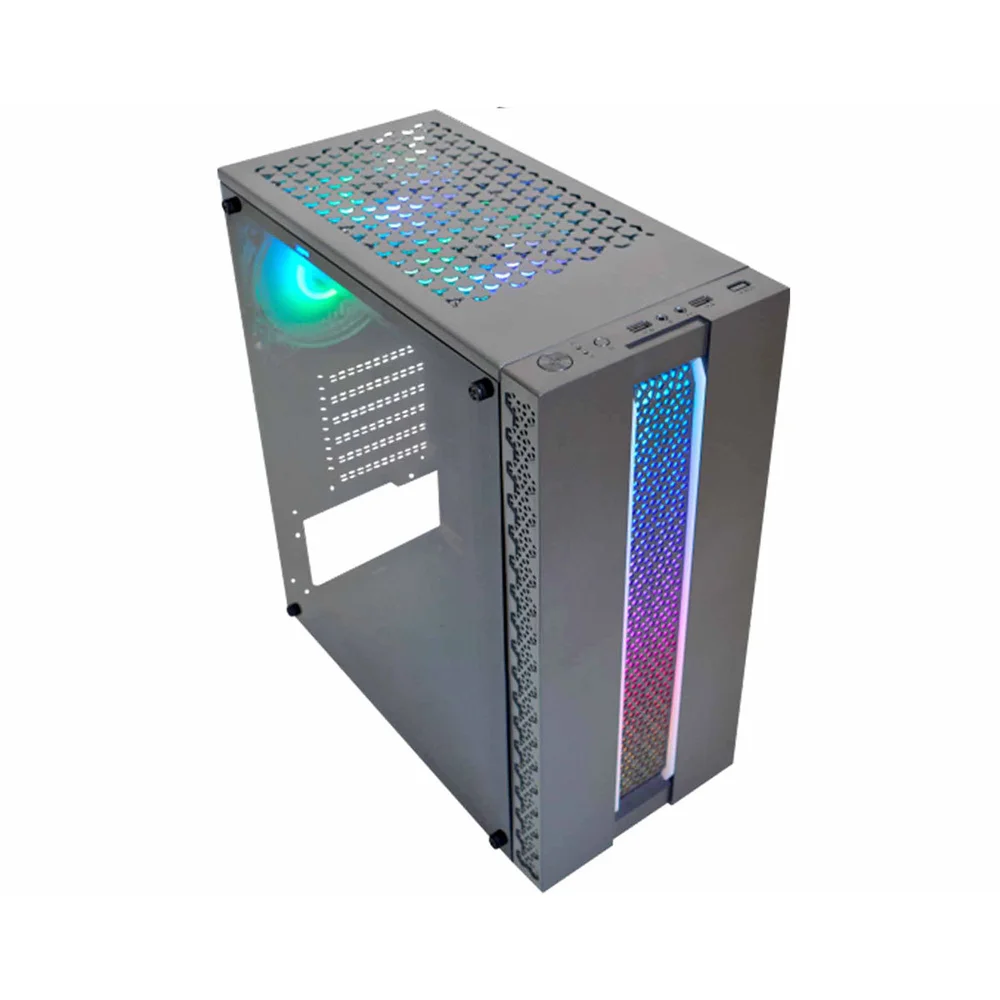 Imagem 2 de 5 do produto Gabinete Gamer K-mex Kratos Cg-42tp, Painel Fita LED RGB, USB 2.0, Preto - Cg42tprh001cb0x
