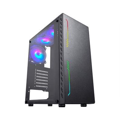 Gabinete Gaming Kratos IV, Preto, LED RGB, K-Mex - CG-10TP