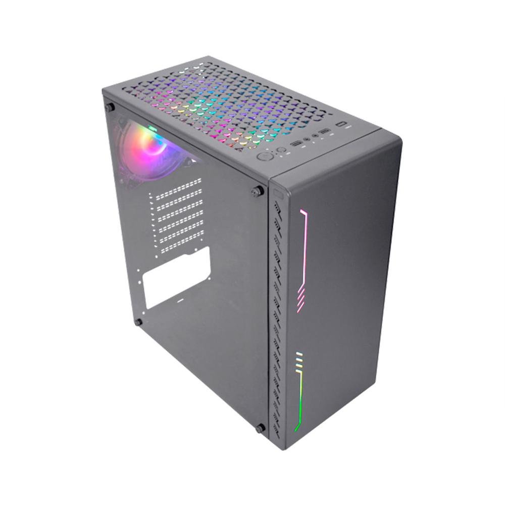Imagem 2 de 5 do produto Gabinete Gaming Kratos IV, Preto, LED RGB, K-Mex - CG-10TP