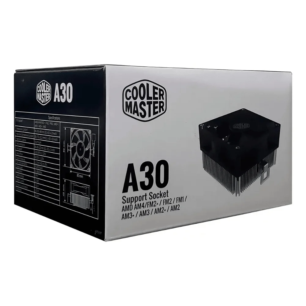 Cooler Para Processador Cooler Master A30, AMD, 80mm - RH-A30-25FK-R1 Cooler Para Processador Cooler Master A30, AMD, 80mm - RH-A30-25FK-R1