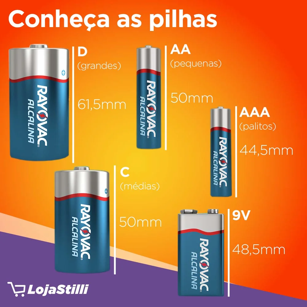 Imagem 2 de 5 do produto Pilha Rayovac Lr6 Alcalina Aa Pequena 1.5v 2 Unidades