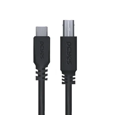 Cabo Usb Tipo C Para Usb B 2.0 Impressora 1m Preto - Pucbp-1