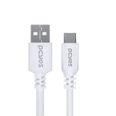 Cabo Para Celular Smartphone Usb A 2.0 Para Usb Tipo C 2 Metros Branco - Puacb-02