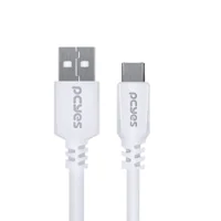 Cabo Para Celular Smartphone Usb A 2.0 Para Usb Tipo C 2 Metros Branco - Puacb-02