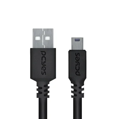 Cabo USB A 2.0 Macho Para Mini USB B Macho 28awg Puro Cobre 3 Metros, Puanm2-3
