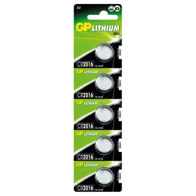 Bateria Gp Lithium Cr2016 Coin Cell 3v 90mah Com 5