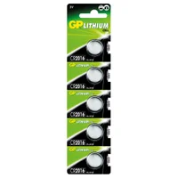 Bateria Gp Lithium Cr2016 Coin Cell 3v 90mah Com 5