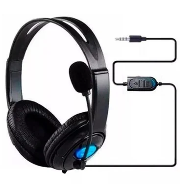 Fone De Ouvido Headset Estéreo, PS4, Xbox One, Com Microfone