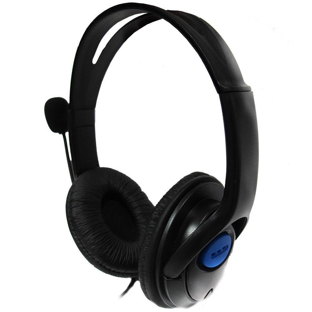 Fone De Ouvido Headset Estéreo Para Ps4 Playstation 4 Com Microfone - Preto  | KaBuM!
