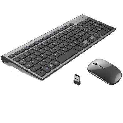 Kit Teclado E Mouse Sem Fio 2.4g Ultra-fino Recarregável Dw-8078.