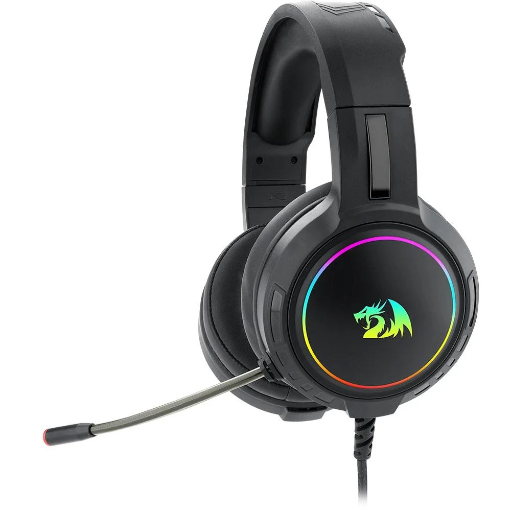 Imagem 3 de 5 do produto Headset Gamer Redragon H270-rgb Mento, Preto, Drivers 50mm, Controle De Volume RGB, USB + P2, Banhado Com Microfone