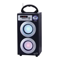 Caixa De Som Bluetooth 30w Newlink Torre Sp106 - Led, Fm, Entrada Usb, Aux E Para Cartao Micro Sd Preto