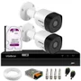 Kit 2 Câmeras Segurança Bullet Hd 720p Vhd 3130 B G6 30m Dvr Intelbras Mhdx 1204 4 Canais 1TB Purple