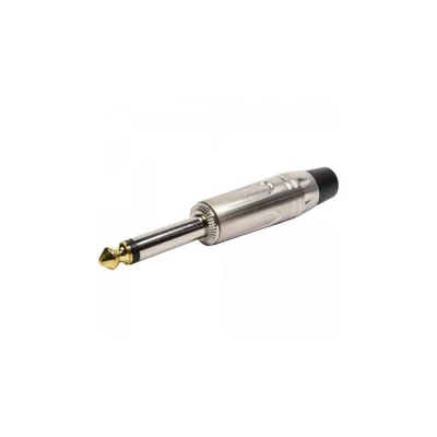 Plug P10 Mono Metal 17mm Com Ponta Gold Pgpz0037 Storm - Pct / 10