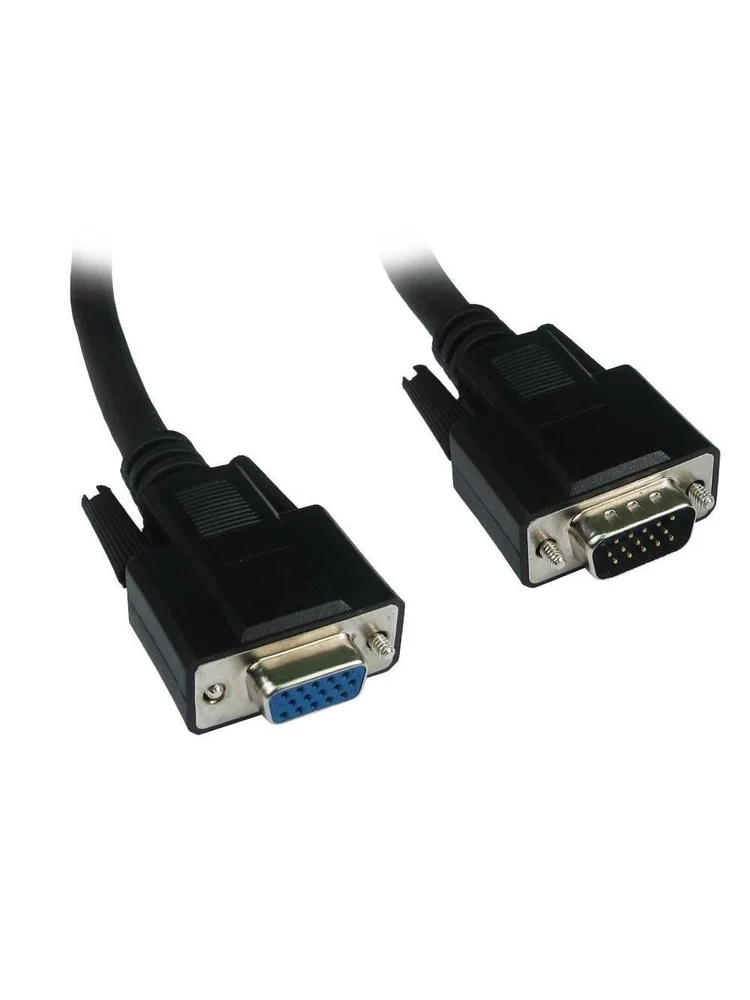 Imagem 2 de 3 do produto Cabo VGA HDB15M X HDB15F Extensor, 1.80Mt, Preto, Genérico