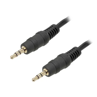 Cabo P2 Estéreo + P2 Estéreo Niquelado, 1.8Mt, Preto, Genérico