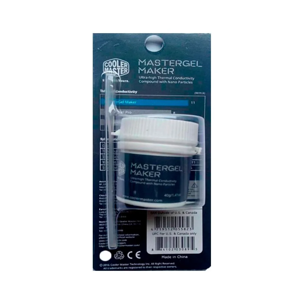 Pasta Térmica Cooler Master Gel Maker 40g - Mgz-ndbg-n40g-r1 Pasta Térmica Cooler Master Gel Maker 40g - Mgz-ndbg-n40g-r1