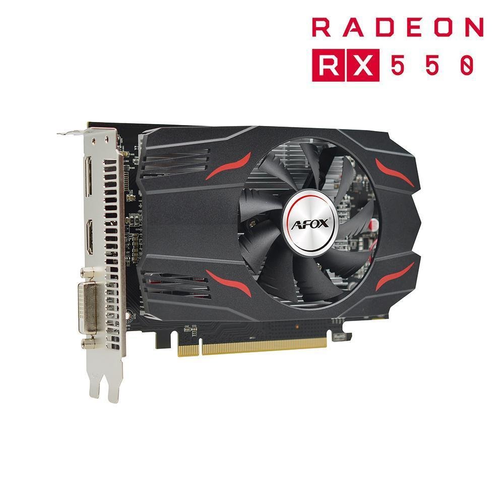 Imagem 2 de 3 do produto Placa de Vídeo Afox AMD Radeon RX 550 Snake, 4GB GDDR5 - RX550-4GD5