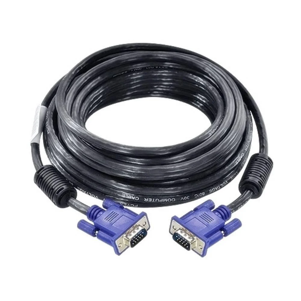 Imagem 2 de 3 do produto Cabo VGA com Filtro para Monitor, LCD, PC, TV, Projetor, 10 Metros