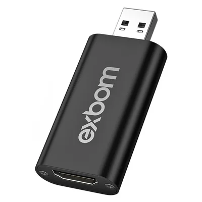 Adaptador, Placa De Captura De Vídeo, HDMI Para USB Exbom Cv-u2c70 2.0 4k Hd1080