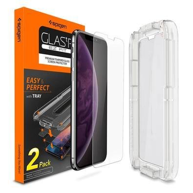 Pack 2x Peliculas Spigen Iphone Xs Max 11 Pro Max Com Aplicador