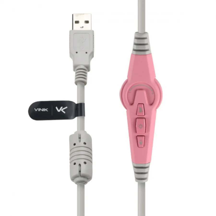 Imagem 3 de 5 do produto Fone Headset Gamer Chroma, USB 7.1, RGB, Rosa - Gh804